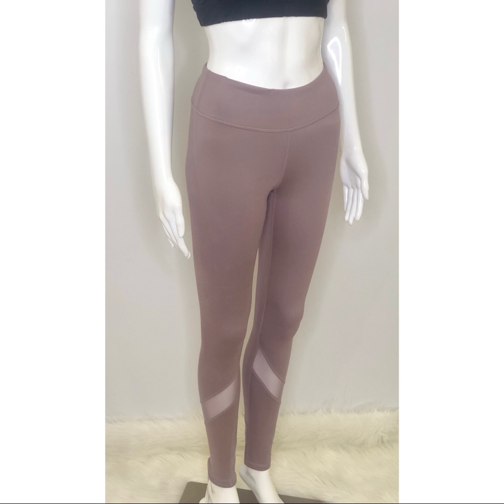 Mauve violet full-length athletic casual leggings - Picture 2 of 8